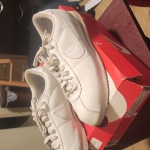 White Nike Cortez 11.5 shoes